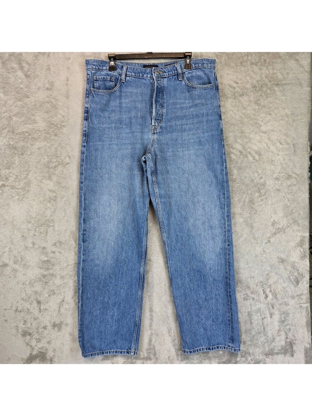 Banana Republic Mid-Rise Loose Stovepipe Jeans Womens 32 Blue Straight Denim